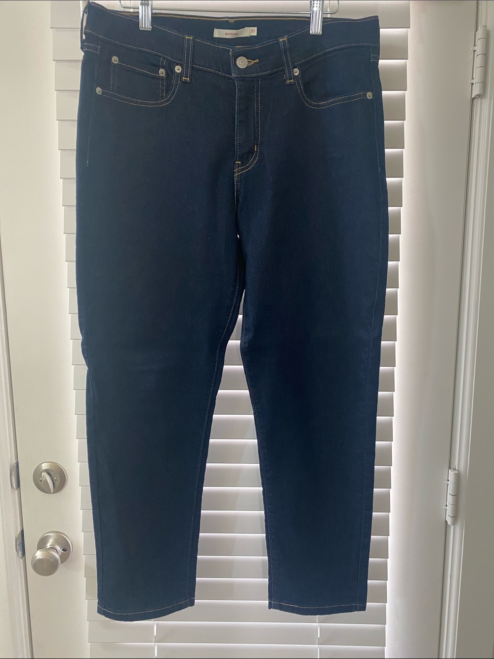 Levi's Boyfriend Straight Dark Blue Jeans